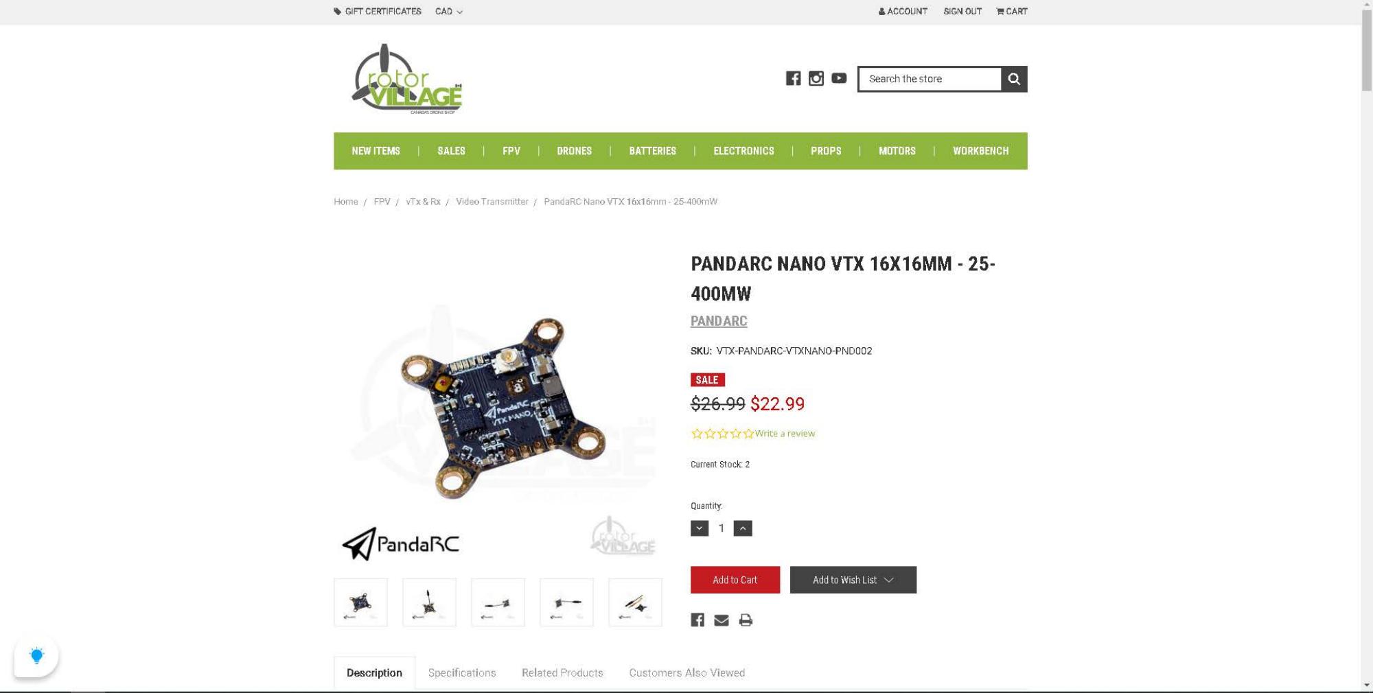 Parts list page