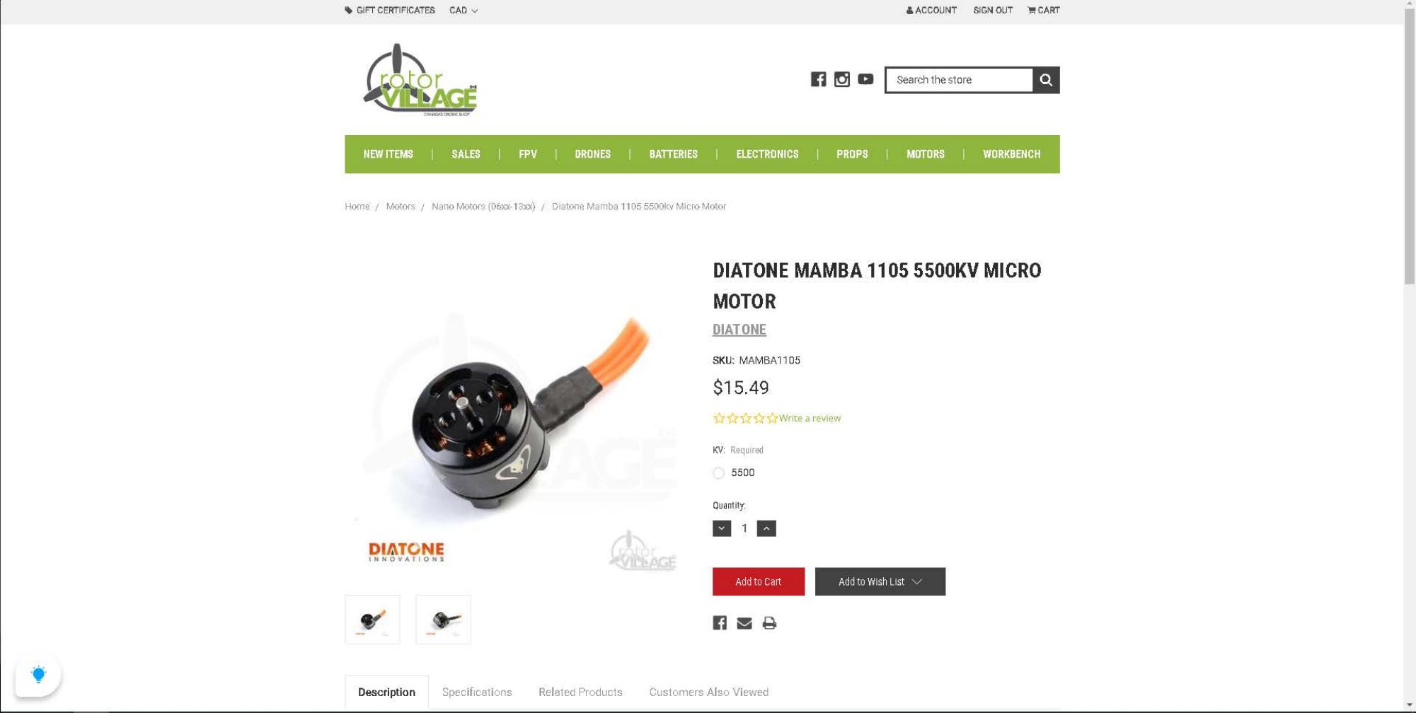 Parts list page