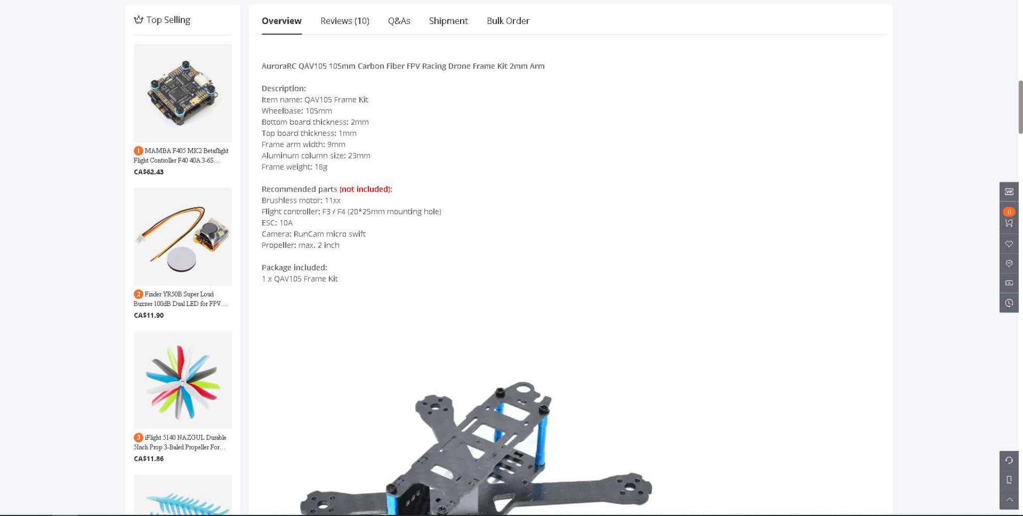 Parts list page