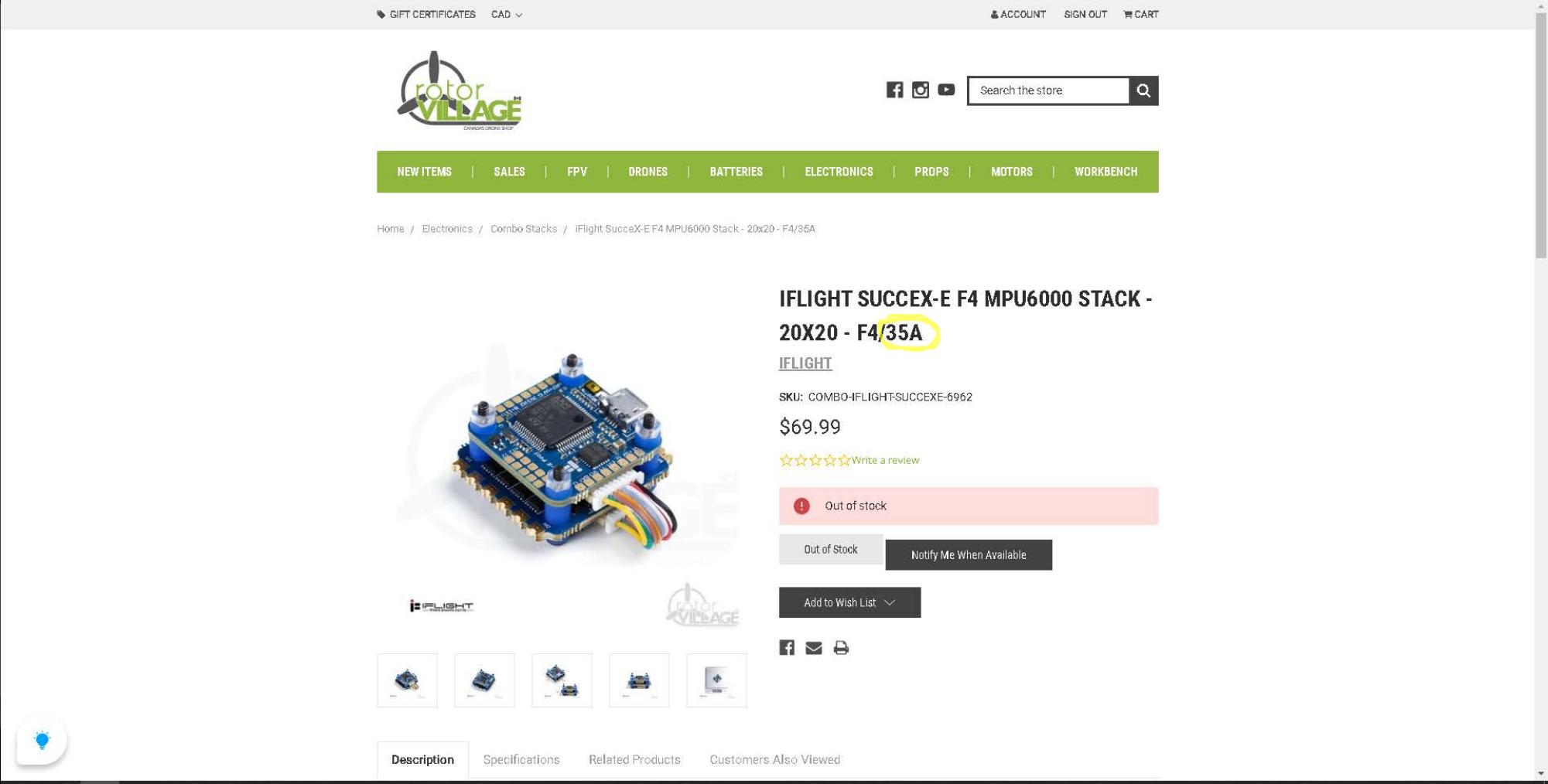 Parts list page